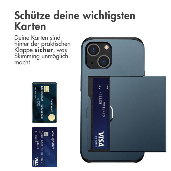 imoshion Backcover mit Kartenfach Apple iPhone 13 - Dunkelblau