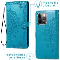 imoshion Mandala Klapphülle iPhone 13 Pro - Türkis