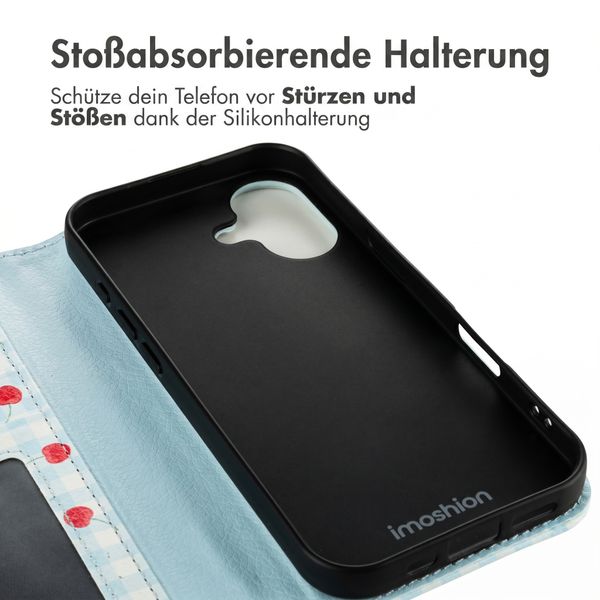 imoshion Design Klapphülle Apple iPhone 16 - Cherry Check