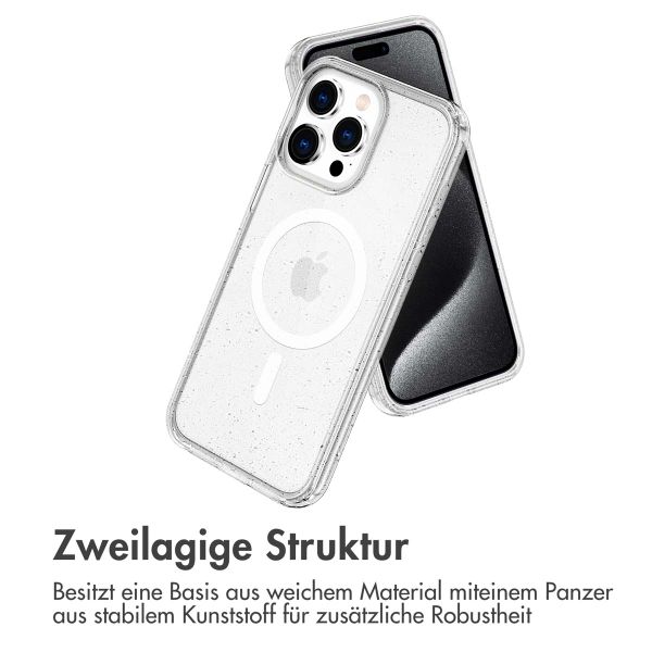 imoshion Sparkle Back Cover mit MagSafe für das iPhone 15 Pro - Transparent