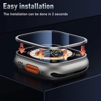 WiWu Easy Install Displayschutz mit Rand aus gehärtetem Glas für die Apple Watch Series 4-6 / SE – 40 mm – Silber