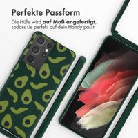 imoshion Silikonhülle design mit Band für das Samsung Galaxy S21 Ultra - Avocado Green