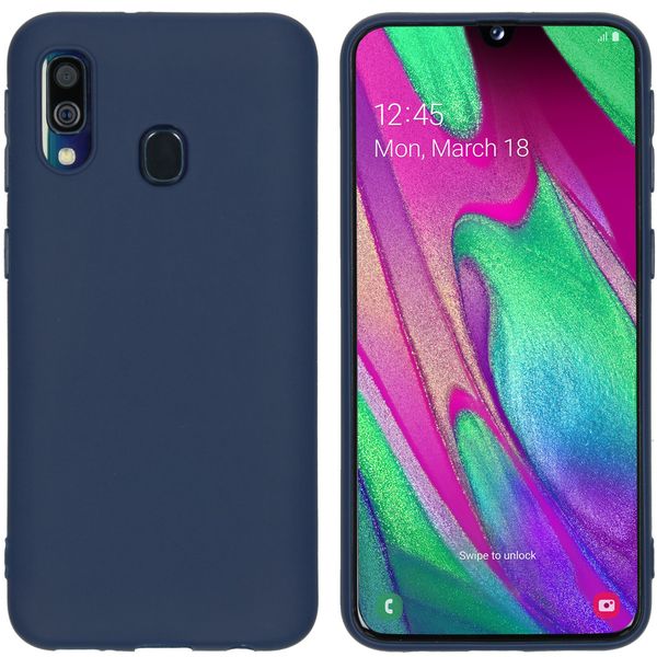 imoshion Color TPU Hülle Dunkelblau für Samsung Galaxy A40