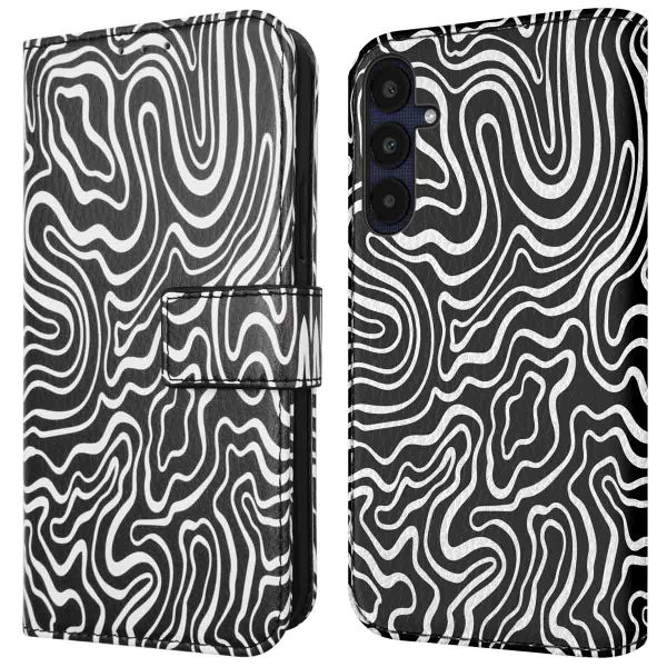 imoshion Design Klapphülle Samsung Galaxy A55 - Black And White