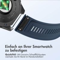 imoshion QuickFit® Silikonarmband Stripe für die Garmin Watch | 26 mm Anschluss - Dunkelblau