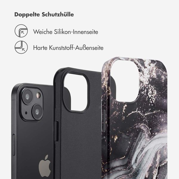 Selencia Vivid Back Cover Apple iPhone 13 - Chic Marble Black