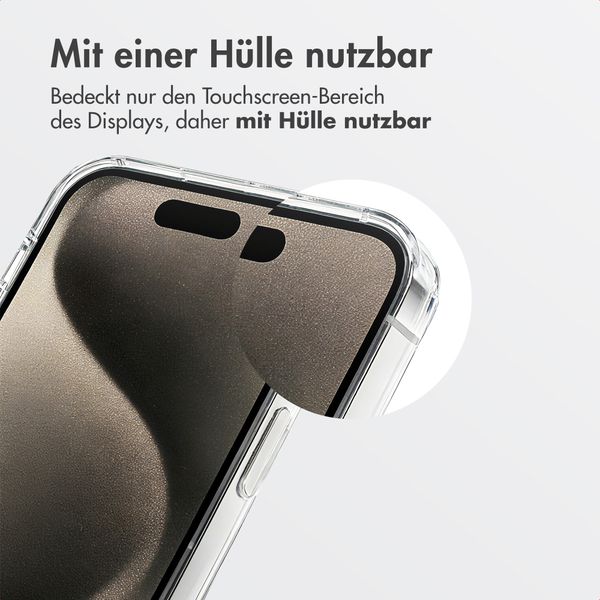 Accezz Sichtschutz-Schutzglas mit Applikator Apple iPhone 15 Pro