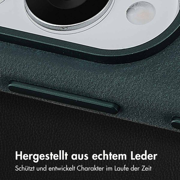 Accezz Vintage Leather Magsafe Backcover Samsung Galaxy S25 Edge - Smokey Green