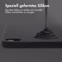 Accezz Liquid Silicone Back Cover mit Stifthalter Apple iPad Air 11 Zoll (2025) M3 / (2024) M2 / Air 5 (2022) / Air 4 (2020) - Schwarz
