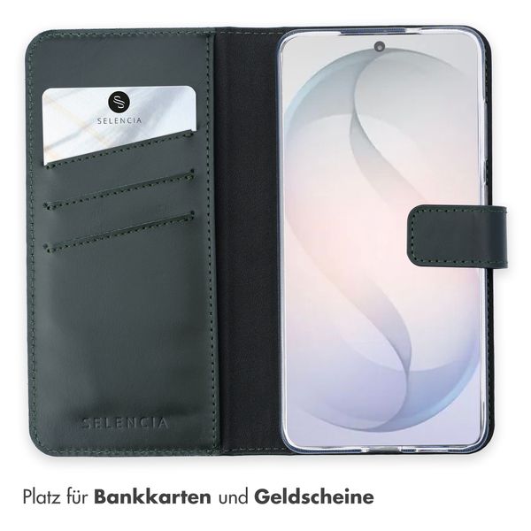 Selencia Echtleder Klapphülle Samsung Galaxy S26 - Grün