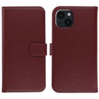 Selencia Echtleder Klapphülle Apple iPhone 14 - Burgundy