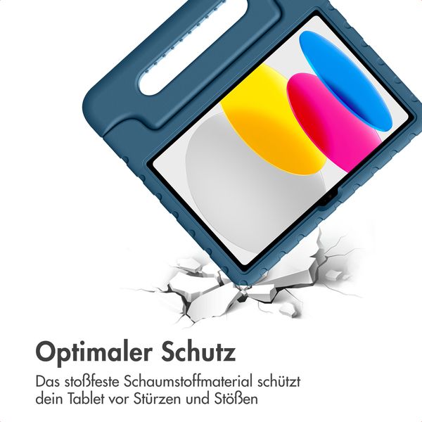 imoshion Schutzhülle mit Handgriff kindersicher Apple iPad 11 (2025) 11 Zoll A16 / iPad 10 (2022) 10.9 Zoll - Dunkelblau