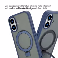 Accezz Ring Stand Backcover mit MagSafe iPhone 16 - Blau