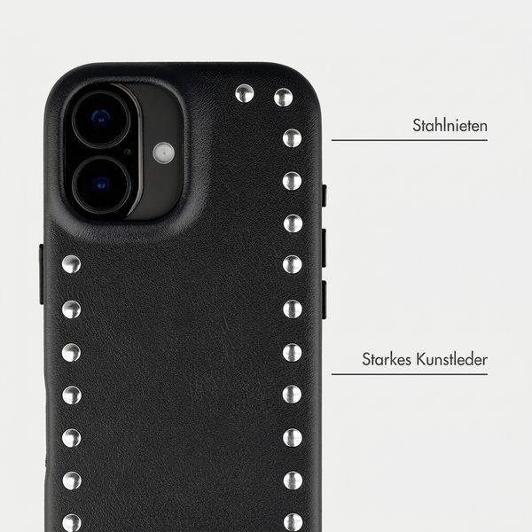 Selencia Studs Backcover mit MagSafe Apple iPhone 17 - Velvet Black