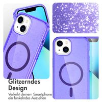 imoshion Sparkle Back Cover mit MagSafe für das Apple iPhone 14 - Glitzer Violett
