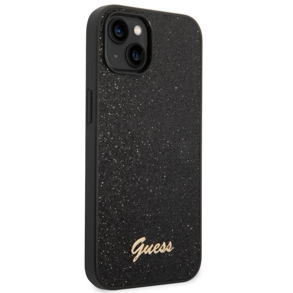 Guess Glitter Flakes Back Cover Apple iPhone 14 - Schwarz