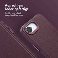 Accezz MagSafe Leather Backcover Apple iPhone 16e - Heath Purple