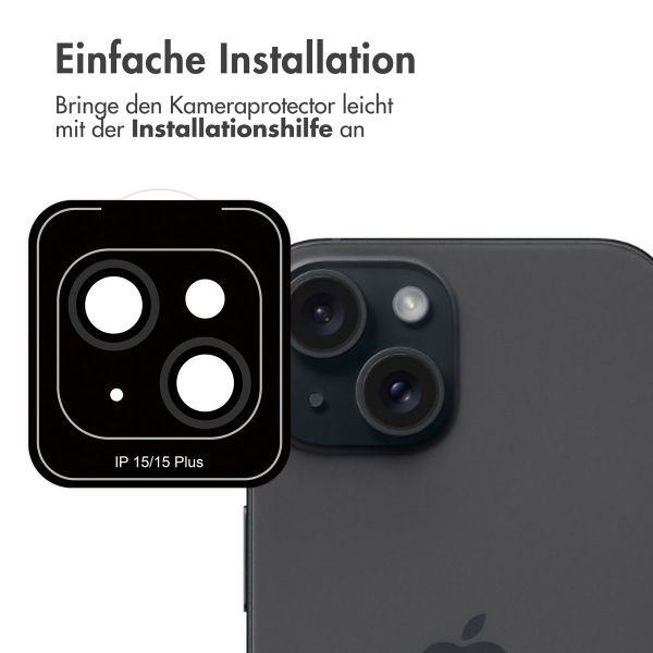 imoshion 2er-Pack Objektivschutz für Kamera für das Apple iPhone 15 / 15 Plus - Black
