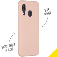 Accezz Liquid Silikoncase Samsung Galaxy A40 - Rosa