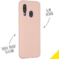 Accezz Liquid Silikoncase Rosa für das Samsung Galaxy A40