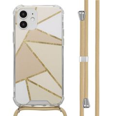 imoshion Design Hülle mit Band Apple iPhone 12 (Pro) - Beige Graphic