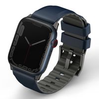 Uniq Linus AiroSoft™ Silikonarmband für die Apple Watch Series 1 bis 10 / SE / Ultra (2) (44/45/46/49 mm) - Nautisches Blau