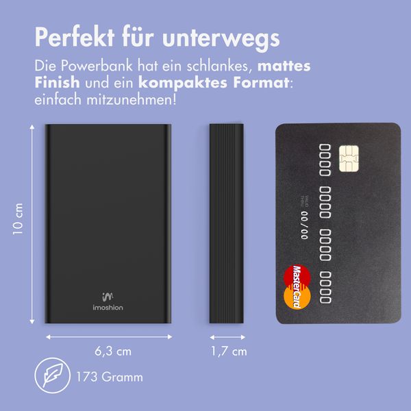 imoshion Ultra Series Powerbank 10.000 mAh - Schwarz