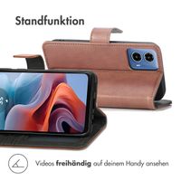 imoshion Luxuriöse Klapphülle für das Motorola Moto G34 - Braun