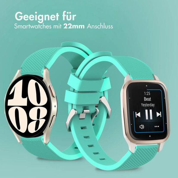 imoshion Flexibles Silikonarmband - Universeller 22-mm-Anschluss - Mintgrün