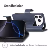 imoshion Luxuriöse Klapphülle Apple iPhone 17 Pro - Dunkelblau