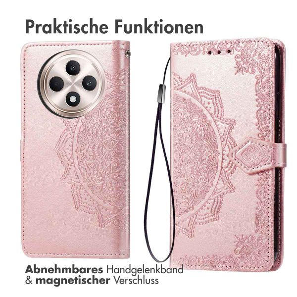 imoshion Mandala Klapphülle für das Oppo Reno 12F 5G - Rose Gold