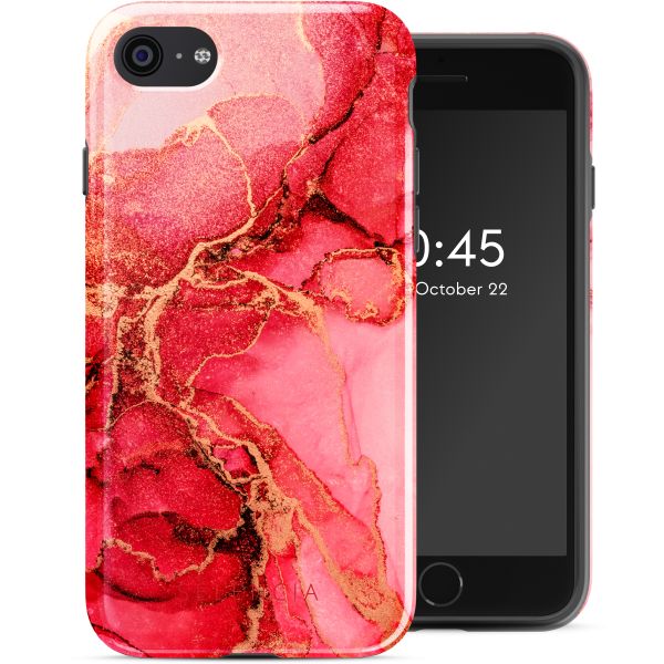 Selencia Vivid Tough Back Cover für das iPhone SE (2022 / 2020) / 8 / 7 - Rosy Marble