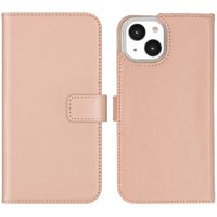 Selencia Echtleder Klapphülle für das iPhone 14 - Dusty Pink