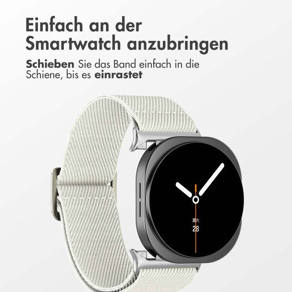 imoshion Elastisches Nylonarmband für das Samsung Galaxy Watch 8 (Classic) - 40 / 44 / 46mm - Beige