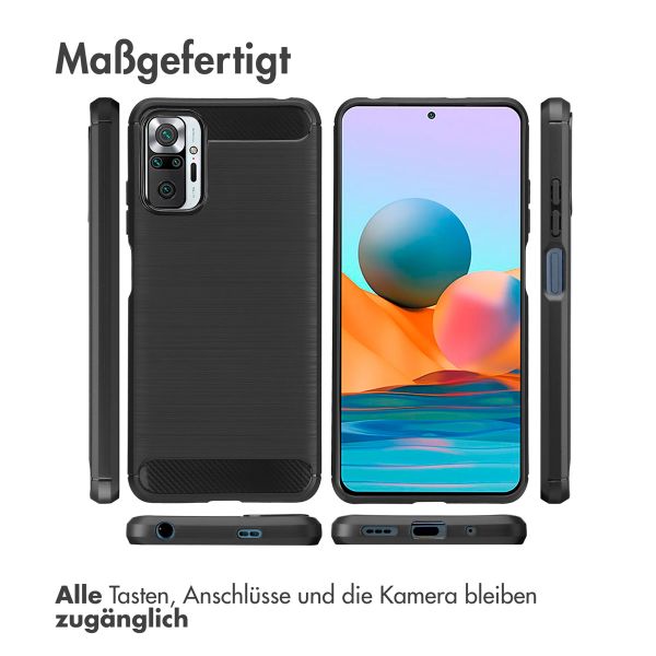 imoshion Brushed Back Cover für das Xiaomi Redmi Note 10 (5G) - Schwarz