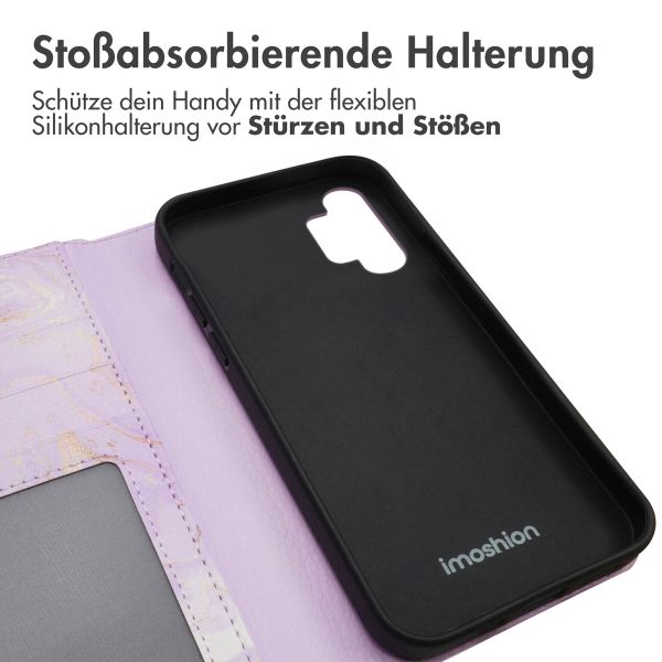 imoshion Design Klapphülle für das Samsung Galaxy A32 (5G) - Purple Marble