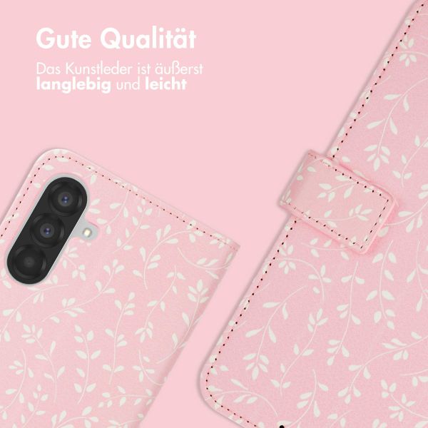 imoshion Design Klapphülle Samsung Galaxy A56 - Pink Bazaar Flowers