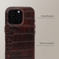 Selencia Croco Backcover mit MagSafe Apple iPhone 16 Pro - Choco Brown