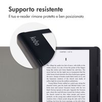 imoshion Design Slim Hard Case Sleepcover mit Stand Kobo Sage / Tolino Epos 3 - Blossom Watercolor Black
