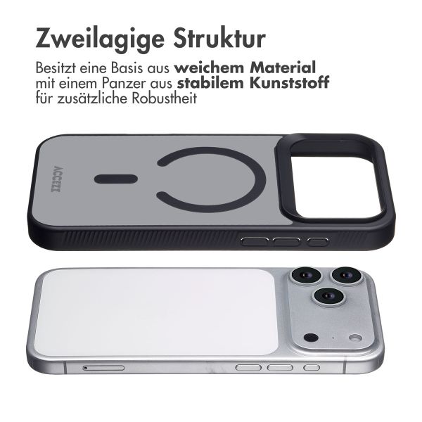 Accezz Rugged Frosted Back Cover mit MagSafe Apple iPhone 17 Pro Max - Schwarz