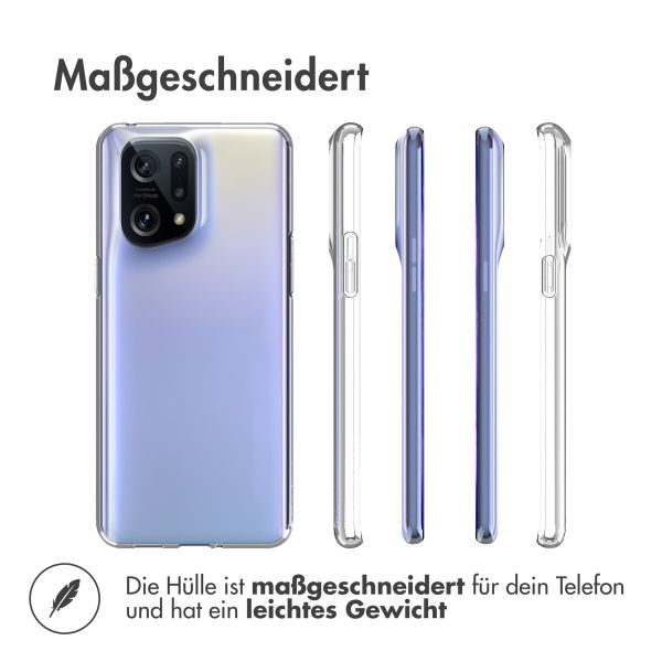 Accezz TPU Clear Cover für das Oppo Find X5 Pro 5G - Transparent