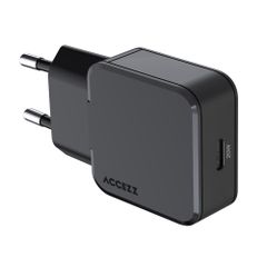 Accezz Ultra Slim GaN Ladegerät - USB-C - 20 W - Schwarz