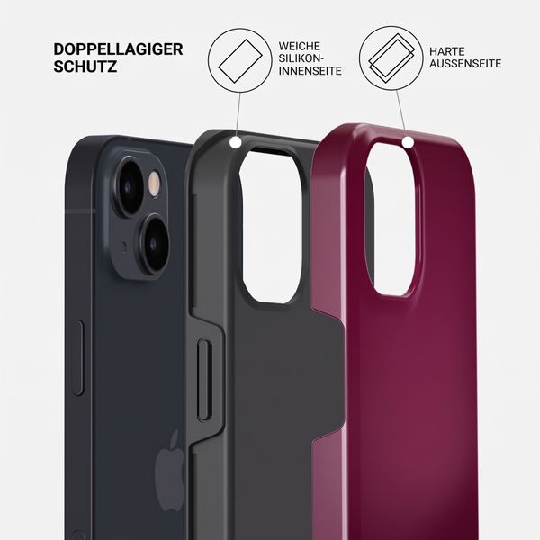 Burga Tough Back Cover MagSafe Apple iPhone 13 - Dark Cherry
