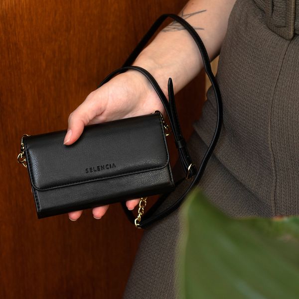 Selencia Clutch Klapphülle aus veganem Leder mit herausnehmbarem Case Galaxy S20