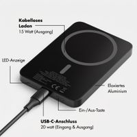 Selencia Vivid Powerbank 5.000 mAh - MagSafe und Qi - Black / Silk Spirit