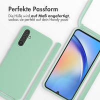 imoshion Silikonhülle mit Band für das Samsung Galaxy A34 (5G) - Mintgrün