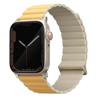 Uniq Revix Premium Edition doppelseitiges Armband für das  Apple Watch Series 1 t/m 9 / SE (38/40/41 mm) | Series 10 / 11 (42 mm) - Canary Yellow / Ivory