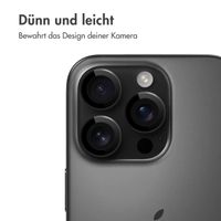 imoshion 2er-Pack Objektivschutz für Kamera für das Apple iPhone 16 Pro / 16 Pro Max - Schwarz / Titanium