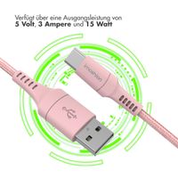 imoshion Braided USB-C-zu-USB Kabel - 1 Meter - Rosa