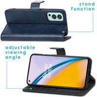 imoshion Luxuriöse Klapphülle OnePlus Nord 2 - Dunkelblau
